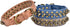 Mushrooms Spiked Rivet Studded Adjustable PU Leather Pet Collars - For Cats Puppy Dogs, A Blue