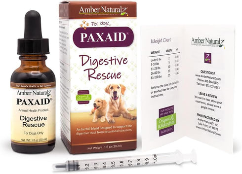Amber NaturalZ Paxaid Digestive Rescue for Dogs and Puppies, Supports Normal Appetite & Gut Function