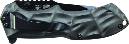 Smith & Wesson Black Ops SWBLOP3S Tactical Knife, 7.7in S.S. with 3.4in Serrated Blade, Aluminum Handle