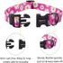 QQPETS Adjustable Soft Dog Collar - Print Flower Pink Multicolor Patterns for XS to Large Pets