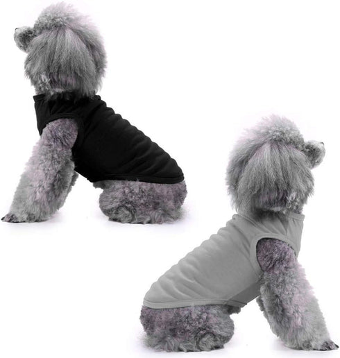 Dog Shirts Clothes, Chol&Vivi Soft T-Shirt Vest, 4pcs Blank Shirts for Extra Small to Extra Large Dogs