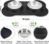 Pet Deluxe Dog Bowls Stainless Steel Dog Bowls with No Spill Skid Resistant Silicone Mat, 24oz 48oz Dog Food and Water Bowl Set Feeder Bowls for Small Medium Large Size Dogs Cats Pets Puppy Dog Dish