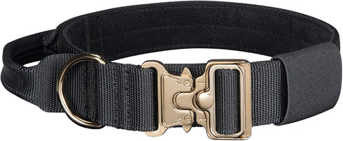 EXCELLENT ELITE SPANKER Tactical Dog Collar Military Adjustable Heavy Duty Training Collar with Metal Buckle