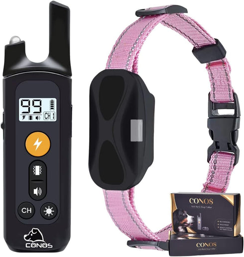 Dog Training Collar | Shock Collar with Beep | Vibration, Safe Static | Waterproof Rechargeable E-Collar, 1500FT Range