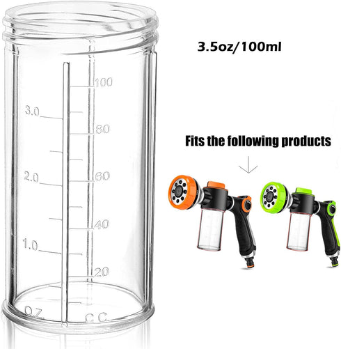 Dog Wash Hose Attachment - Soap Bottle Replacement, 3.5oz/100ml Foam Cannon Cup for Pup Jet Dog Washer