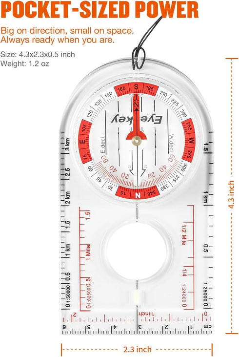 Eyeskey High-Accuracy Orienteering Compass for Outdoor Navigation