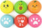Squeaky Dog Toys, Soft Latex Rubber Ball for Small Dogs, Cute Bounce Squeak Toys with Funny Face