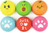 Squeaky Dog Toys, Soft Latex Rubber Ball for Small Dogs, Cute Bounce Squeak Toys with Funny Face