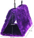 Plush Pet Bird Hut Nest Cdycam Hammock Hanging Cage Tent, Medium, Warm Snuggle Cave (Purple)