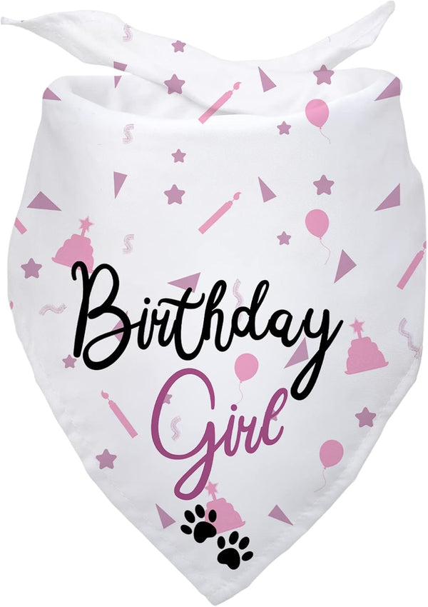 Happy Birthday Dog Bandana for Girls, Dog Birthday Bandana Pet Accessories for Large Dog Lovers