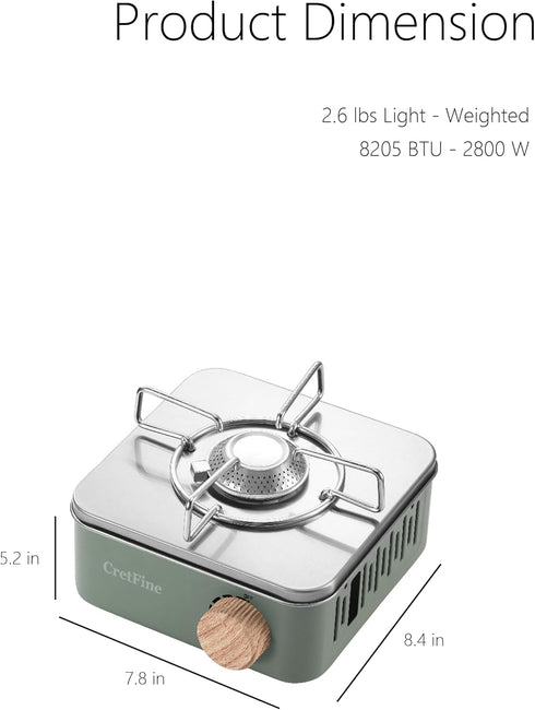 Portable Butane Camping Mini Gas Stove with Carrying Bag for Outdoor Cooking