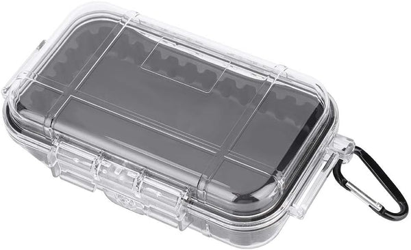 Plastic Waterproof Shockproof Box, Outdoor Airtight Survival Case Storage Container, Floating Hard Shell (Transparent)