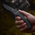 Scipio Folding Pocket Knife, Pocket Clip, Rubber Handle for Men and Women, Black