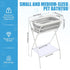 GDIFLS 38.8 Inch Foldable Pet Bathtub with Stand - Height Elevated Bathing Tub for Cats & Small Dogs, Drainage Tube