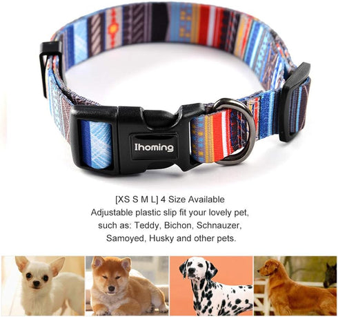 Ihoming Puppy Collar and Leash Set, Splicing Design for Extra Small Dogs Cats Pets, Daily Outdoor Training, XS-Up to
