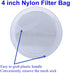 Nylon Mesh Filter Socks 4 Inch Ring, 50/100/200/300 Micron - 15 Inch Long Aquarium Filter Bags - 2 Pack (75 Micron - 4
