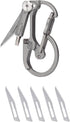 RovyVon U4 Pro+ Plus Titanium Carabiner Keychain Knife, EDC Multitool Pocket Clip