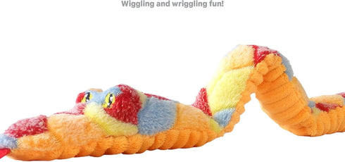 ASPCA Snake Dog Toy Squeaky Plush One Piece Pet Teeth Teasing Toy - 24 Inches Long