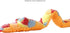 ASPCA Snake Dog Toy Squeaky Plush One Piece Pet Teeth Teasing Toy - 24 Inches Long