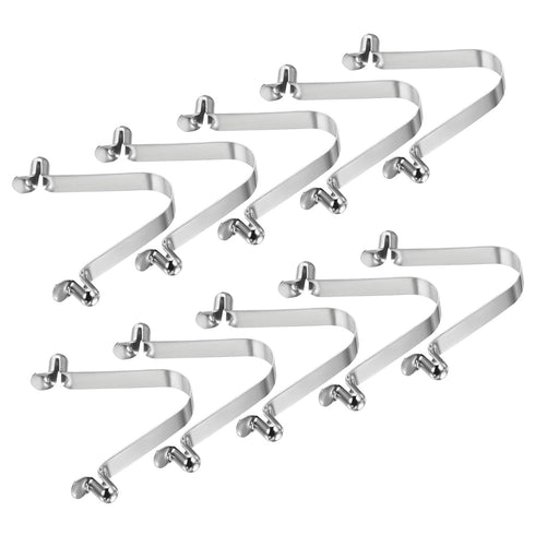 PATIKIL 8.5x6mm Kayak Paddle Snaps, 10 Pack Tent Pole Clips Steel V Shaped Double Pins for Camping