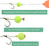 YOTO Carp Fishing Hair Rigs - 24 Pcs High Carbon Steel Curved Barbed Hooks with Swivels and Boilies