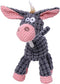 Feill Plush Chew Toys with Squeakers, Soft Dog Toys for Indoor Puppies and Senior Pups (Grey Donkey)