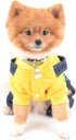 SELMAI Dog Outfits for Small Dogs - Spring Shirts Denim Bib Pants, 2 Pockets Jumpsuits for Cats & Puppies, Autumn