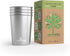 Stainless Steel 10 oz Cups Tumbler (4 Pack) - Stackable Durable Metal Drinking Glasses