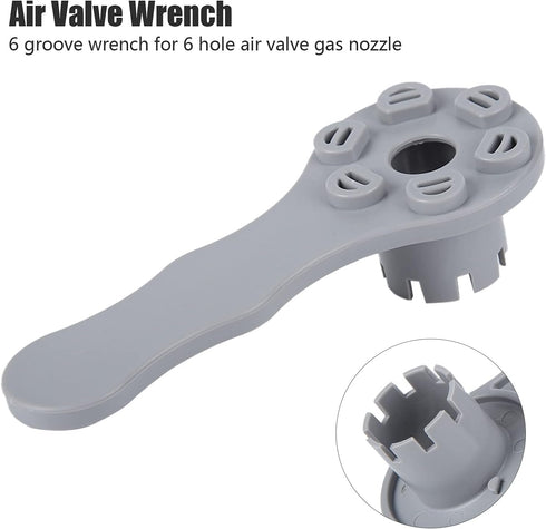 KIMISS Air Valve Wrench, Gray PVC Safety Wrench for Inflatable Boat, Kayak, Raft, Canoe