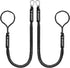 Obcursco 4FT Bungee Dock Lines, Boat Dock Rope, Jet Ski Accessories with 316 Stainless Steel Clip (2 Pack, Black)