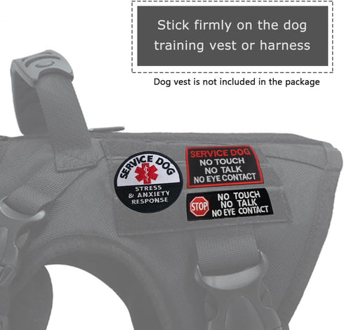 Working Service Dog Tag: No Touch & Talk Pet Patch for Training Vest & Gear