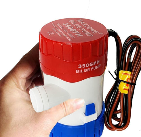12v Submersible Boat Bilge Water Pump Non-Automatic Marine Electric Bilge Pump for Ponds, Pools, Spas Silent, Boat