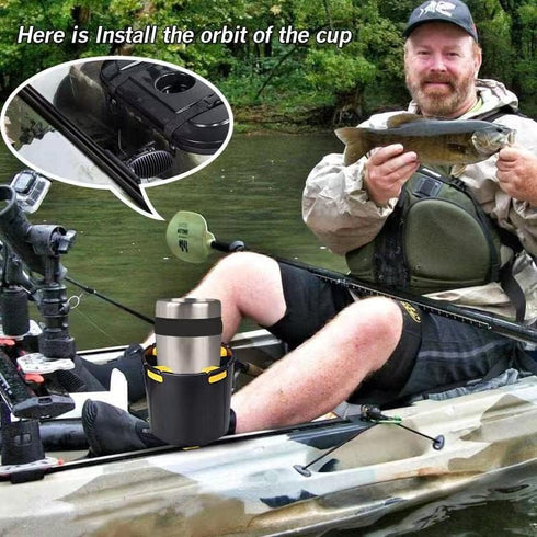 Multi-Functional Kayak Accessories: Cup Holder, Drink Holder, Phone Holder, Fishing Tool Storage, Track Mount Install