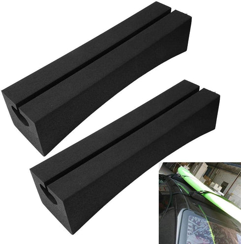 KEENSO Car Roof Rack, One Pair Portable EVA Soft Oval Racks for Surfboard Kayak, Standup Paddle