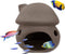 Saim Brown Ceramic Aquarium Mushroom House Decorations, Small Fish Tank Cave Hideaway for Shrimp Breeding