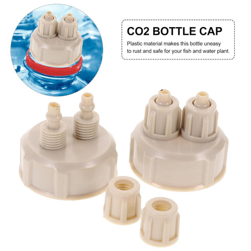POPETPOP 4Pcs DIY Generator - Reactor Bottle Cap, Fish Tank Live Plant Air Diffuser Generator for Quick Screw