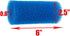 Xiaoyztan 6Pcs Aquarium Pre-Filter Sponges, 6.0 x 2.5 Inch Foam Filter Cartridges with 0.8" Hole Diameter (Blue & Black)