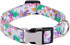 Rhea Rose Cute Floral Dog Collars with Sunflower Daisy Patterns for Girl Boy Dogs, Purple Sunflowers L