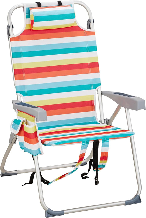 myoihomora Outdoor Beach Lawn Chairs,Heightened Backpack Foldable Camping Chair,Portable Lightweight Beach Chairs for