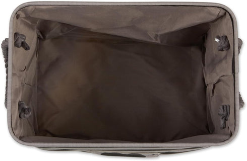 Bone Dry Pet Storage Collection Striped Paw Patch Bin, Small Rectangle, Black