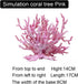 Mallofusa Artificial Aquarium Plant Ornament, Plastic Coral Reef Fish Tank Decoration Pink