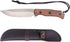 Fixed Blade Bushcraft Knife with Sheath, 8CR Full Tang Camping Hunting Knife with Wooden Handle
