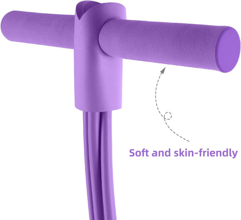 Multi-Function Tension Rope – 4 Tube Resistance Bands with Handles – Sit Up Exercise Equipment Home Gym Tummy Trainer for Men Women by PEN&H