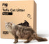 Cat Litter 24LB/4 Packs Dust-Free Clumping Tofu Cat Litter, Quickly Absorbs Odors, Flushable (Peach)