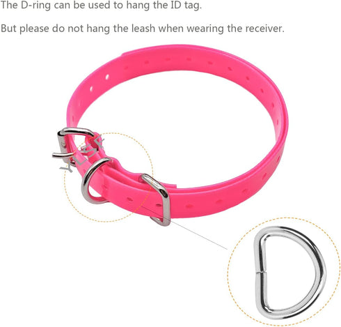 Adjustable Dog Collar Strap for Most Electronic Training Shock Collar Receivers, Durable Waterproof 3/4 Inch