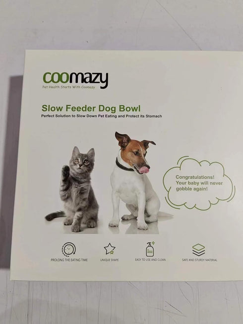 Coomazy Silicone Slow Feeder Dog Bowls with Suction Cups, Non-Slip Design for All Breed Dogs, Avocado Green