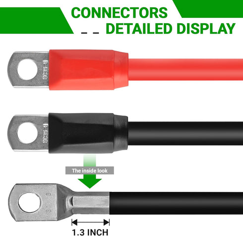 Heavy Duty Golf Cart Battery Cables, 7 PCS 4 Gauge Pure Copper Wiring for Club Car DS & Precedent 1994-up 48 Volt