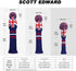 Scott Edward Golf Headcovers Set of 3 for Woods, Fits Driver(460cc), Fairway Wood, Hybrid(UT), Unisex