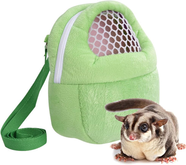 1 PCS Portable White Mesh Bag, African Hedgehog Hamster Breathable Pet Carrier, Handbags Puppy Cat Travel Backpack