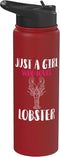 Funny Lobster Lover Apparel Just A Girl Loves Lobster Funny Sea Food Lover Stainless Steel Insulated
